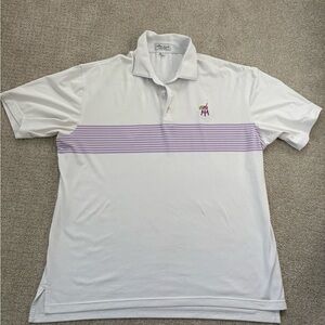 Peter Millar Men's Polo Golf Shirt Size Large Barstool Sports Golf Logo